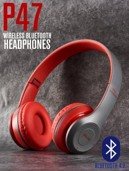 P47 Wireless Bluetooth Headphones – Foldable Headset with Mic, FM Radio & TF Card Support - My Store