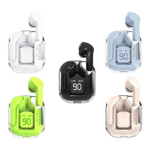 Air 31 – Transparent TWS Wireless Earbuds, Bluetooth 5.3 with LED Display, Heavy Bass & Mic ( FREE Delivery )