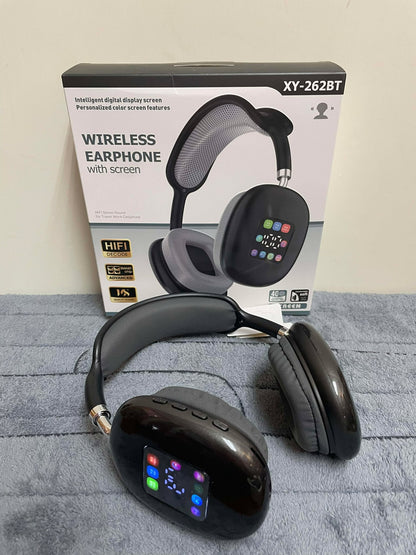 XY-262BT Wireless Headphones with Screen – Bluetooth 5.4 Over-Ear Headset, Hi-Fi Stereo Sound, LED Digital Display - My Store