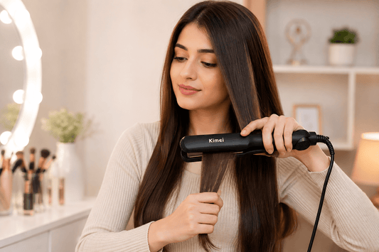 Kemei KM-329 Professional Hair Straightener – Ceramic Tourmaline Plates, 4-Level Temperature Control (160–220°C) - My Store
