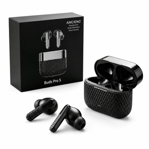 Pro 5 Buds – TWS Wireless Bluetooth 5.0 Earbuds with Charging Case, Touch Control & Super Bass ( FREE Delivery )