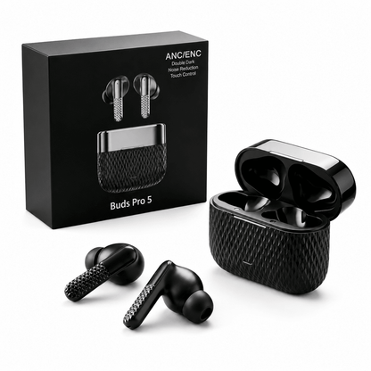 Pro 5 Buds – TWS Wireless Bluetooth 5.0 Earbuds with Charging Case, Touch Control & Super Bass - Good2Gomart