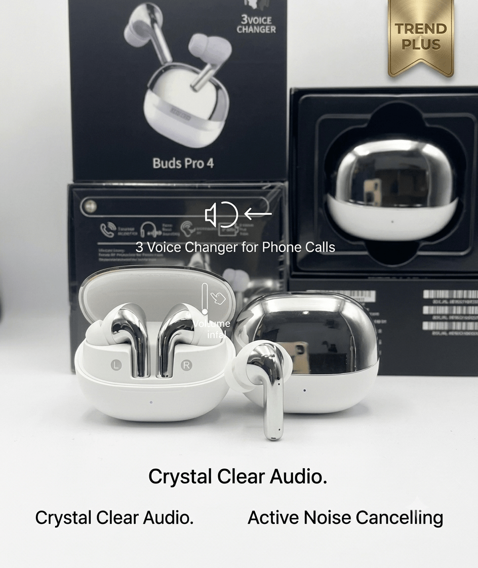 Buds Pro 4 – TWS Wireless Bluetooth Earbuds with Charging Case, Touch Control & HD Mic - My Store