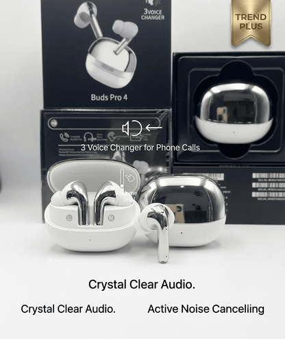 Buds Pro 4 – TWS Wireless Bluetooth Earbuds with Charging Case, Touch Control & HD Mic - My Store