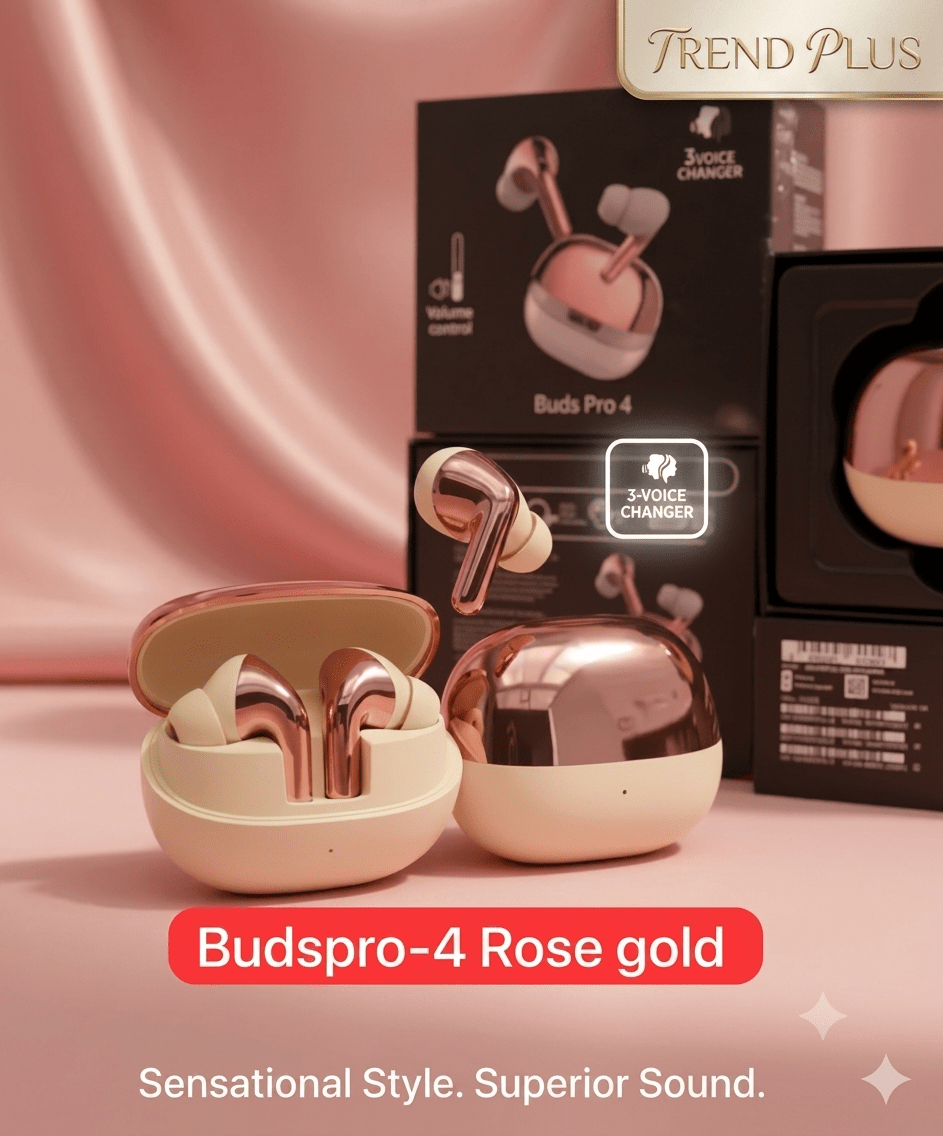 Buds Pro 4 – TWS Wireless Bluetooth Earbuds with Charging Case, Touch Control & HD Mic - My Store