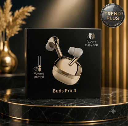 Buds Pro 4 – TWS Wireless Bluetooth Earbuds with Charging Case, Touch Control & HD Mic - My Store