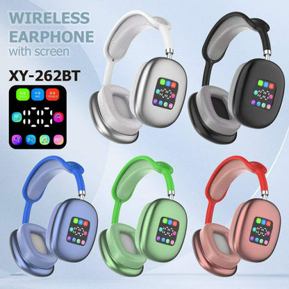 XY-262BT Wireless Headphones with Screen – Bluetooth 5.4 Over-Ear Headset, Hi-Fi Stereo Sound, LED Digital Display - My Store