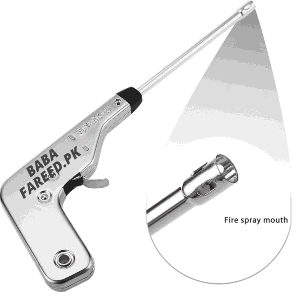 Long-Reach Trigger Spark Lighter with Extended Metal Nozzle and Precision Flame Tip for Safe BBQ, Candle, Fireplace, and Camping - Good2Gomart