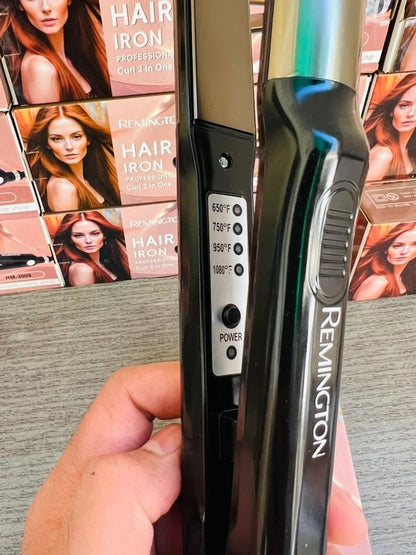Remington Sleek & Curl 2-in-1 (RM3009) – Straightener & Curling Iron with Advanced Ceramic Plates, 150–230°C - My Store