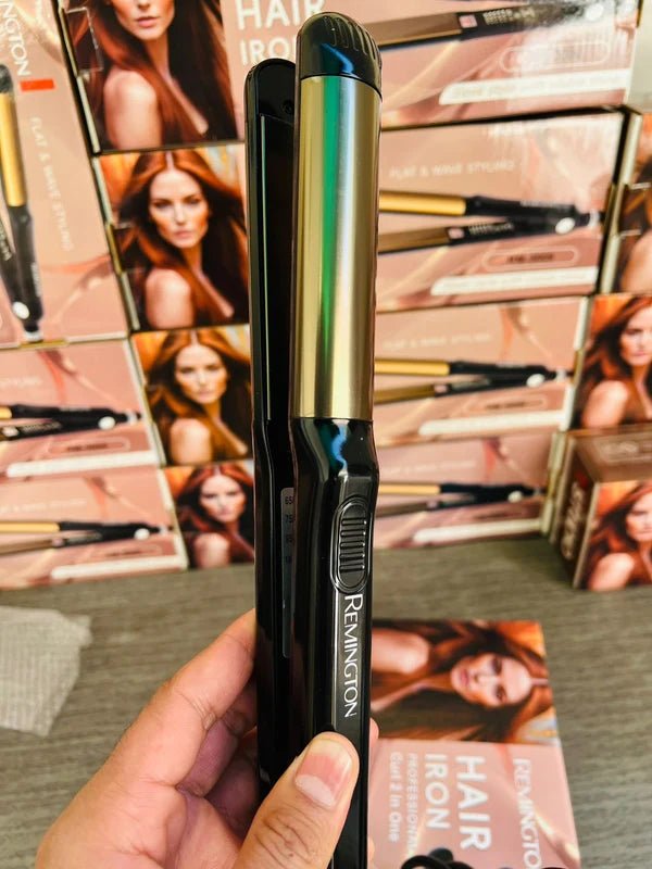 Remington Sleek & Curl 2-in-1 (RM3009) – Straightener & Curling Iron with Advanced Ceramic Plates, 150–230°C - My Store