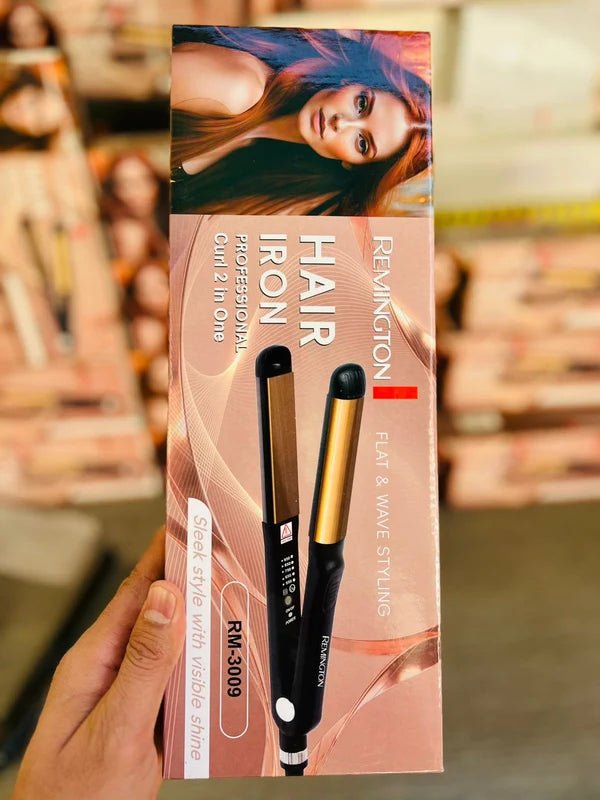 Remington Sleek & Curl 2-in-1 (RM3009) – Straightener & Curling Iron with Advanced Ceramic Plates, 150–230°C - My Store