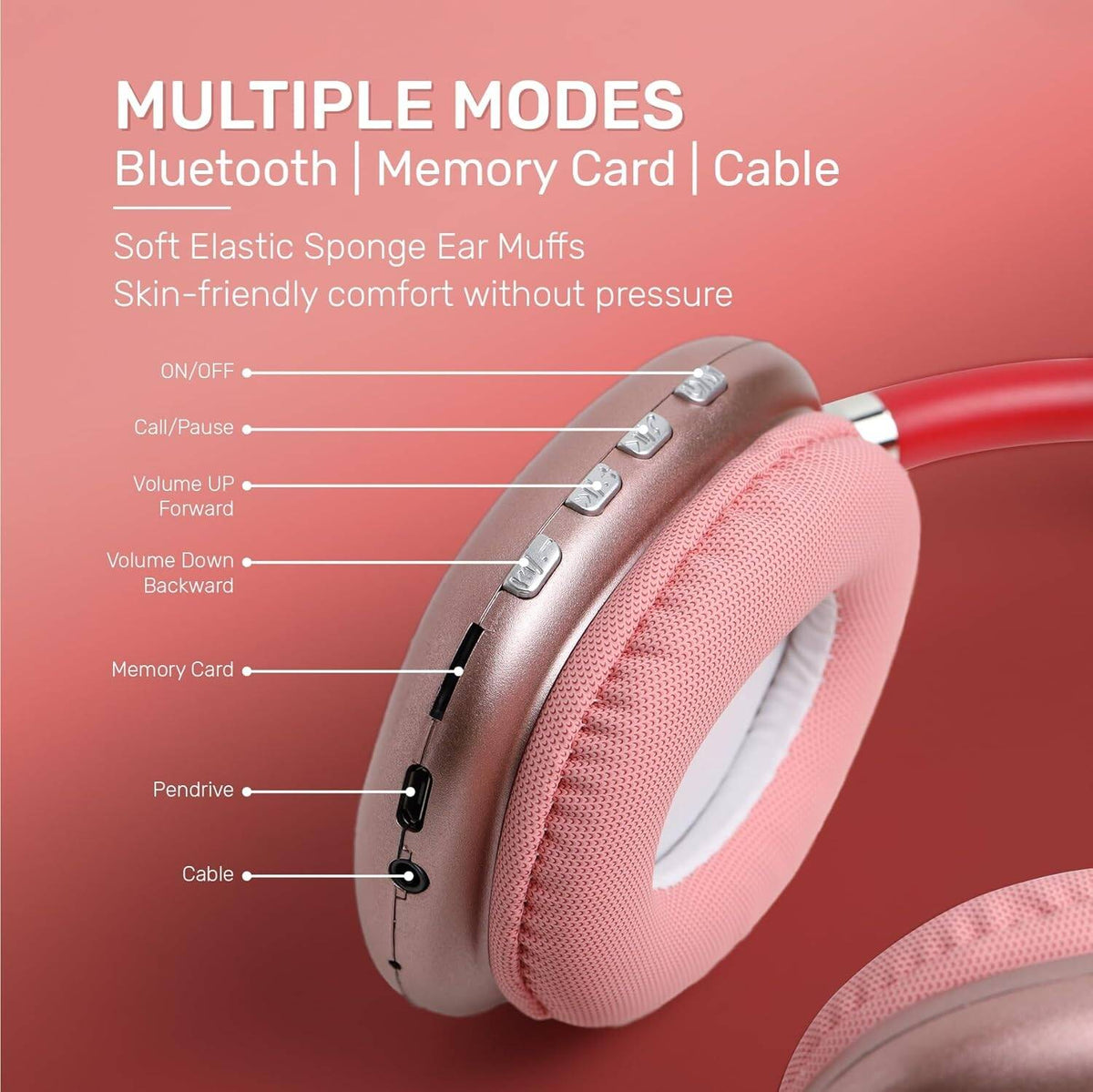 P9 Wireless Bluetooth Headphones with Mic – Noise Cancelling Stereo Sound, Foldable, Sports & Gaming Headset - My Store