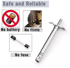 Refillable Metal Cylinder Gas Lighter with Adjustable Wind Valve Knob, Long Reach Design for Candles, BBQ, and Fireplace Lighting - Good2Gomart