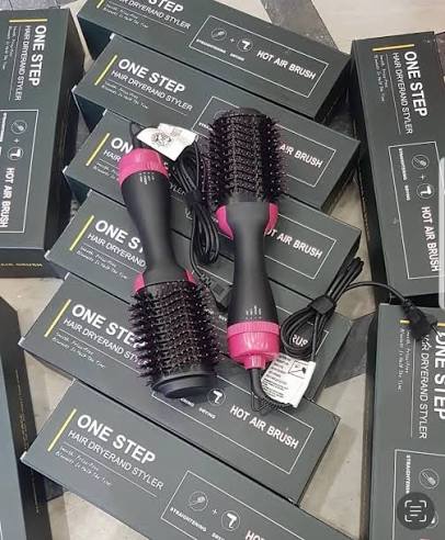 3-in-1 Hot Air Brush | Hair Dryer, Styler & Straightener – 1000W Negative Ion Ceramic Brush - Good2Gomart