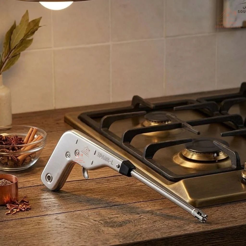 Long-Reach Trigger Spark Lighter with Extended Metal Nozzle and Precision Flame Tip for Safe BBQ, Candle, Fireplace, and Camping - Good2Gomart