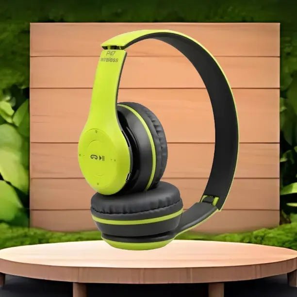 P47 Wireless Bluetooth Headphones – Foldable Headset with Mic, FM Radio & TF Card Support - My Store